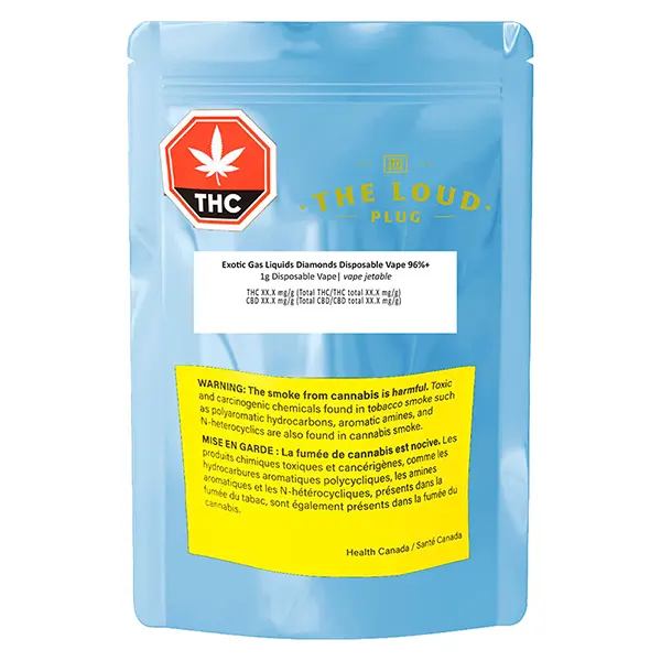Image for Exotic Gas Liquid Diamonds Disposable Vape 96+, cannabis all products by The Loud Plug
