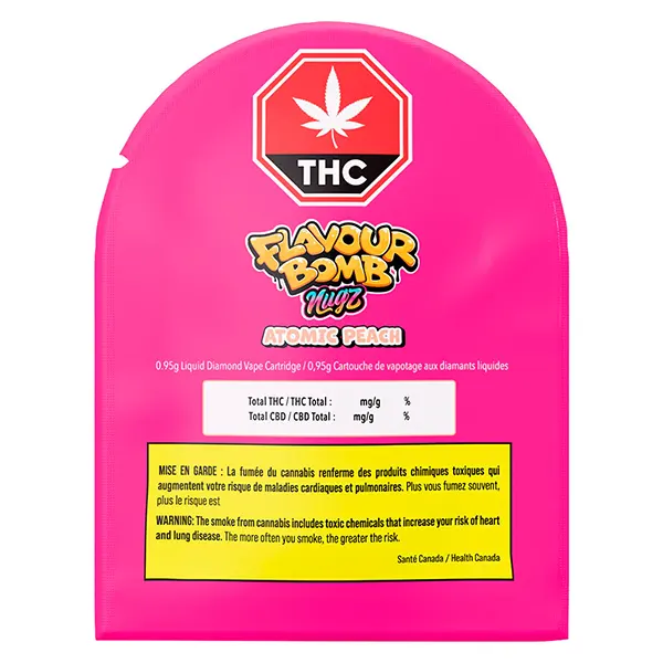 Image for FLAVOUR BOMB Atomic Peach Liquid Diamond 510 Vape, cannabis all products by Nugz