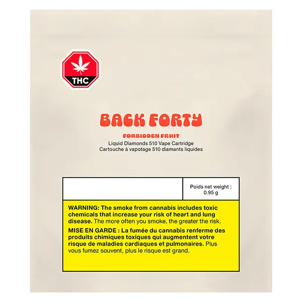 Forbidden Fruit Liquid Diamonds 510 Thread Cartridge (510 Cartridges) by Back Forty