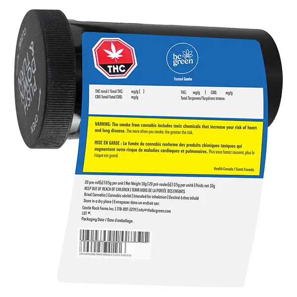 Image for Frosted Gumbo Pre-Roll, cannabis pre-rolls by BC Green