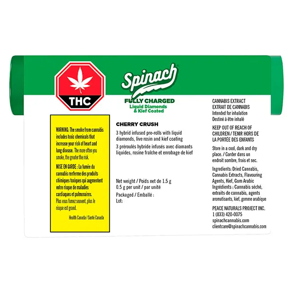 Image for Fully Charged Cherry Crush Infused Pre-Roll, cannabis pre-rolls by Spinach
