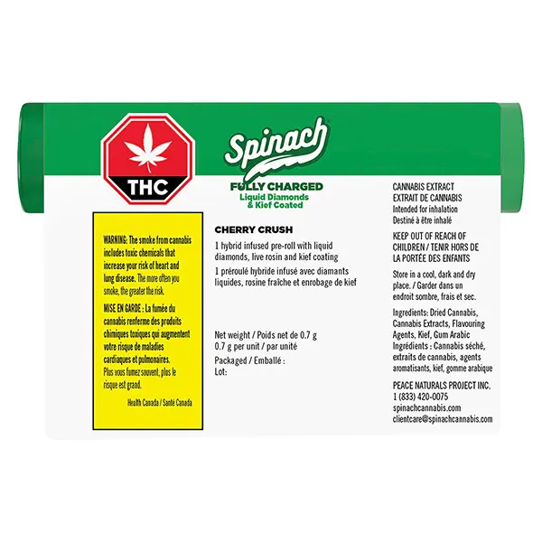 Image for Fully Charged Cherry Crush Infused Pre-Roll, cannabis pre-rolls by Spinach