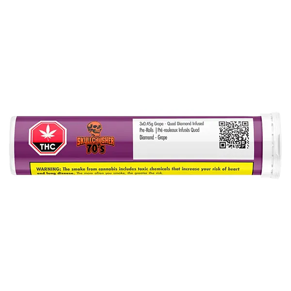 Grape - Quad Diamond Infused Pre-Roll (Pre-Rolls) by Skullcrusher by RAD