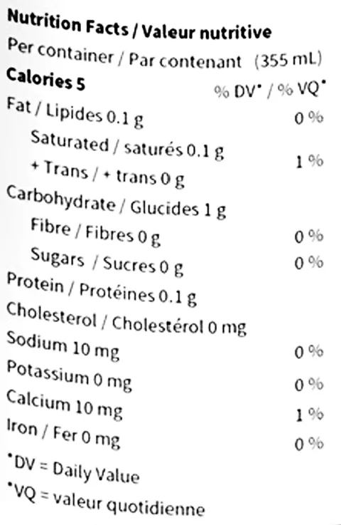 Nutrition Information for Hi-Berry Punch FREE 10THC + 10CBG (Soft Drinks) by Sweet Justice