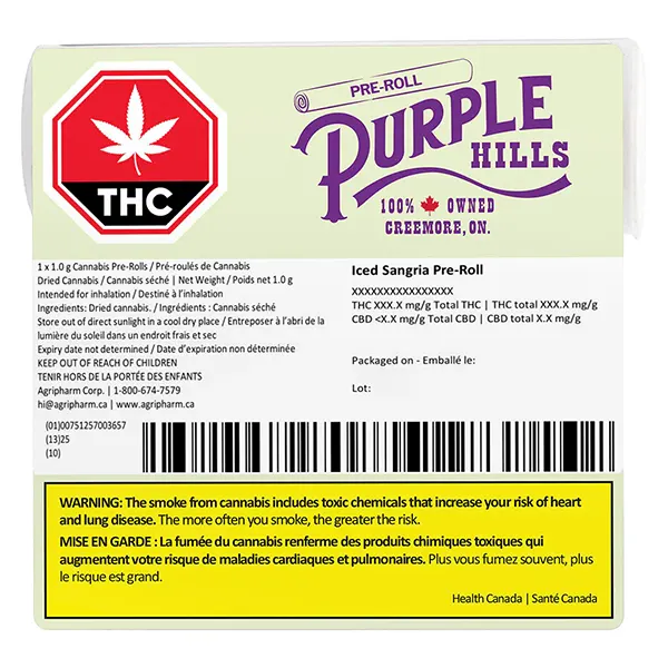 Iced Sangria Pre-Roll (Pre-Rolls) by Purple Hills