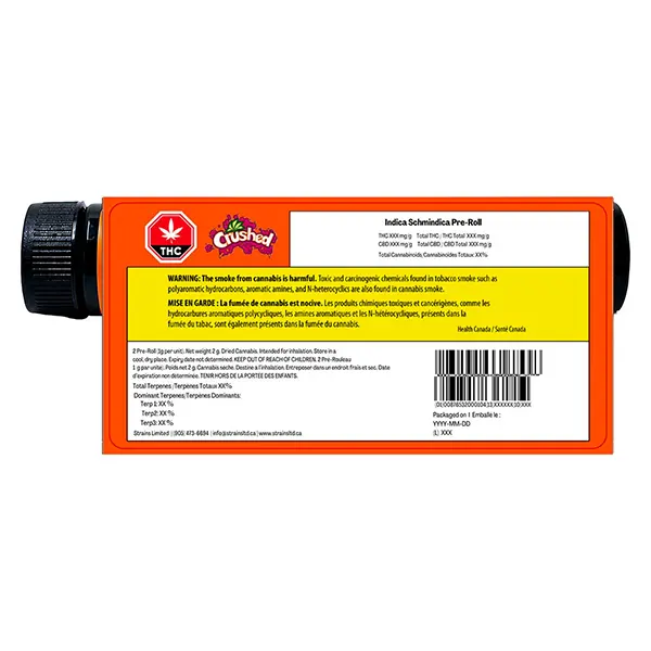 Image for Indica Schmindica Pre-Roll, cannabis all products by Crushed
