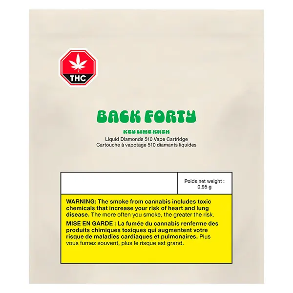Key Lime Kush Liquid Diamonds 510 Thread Cartridge (510 Cartridges) by Back Forty