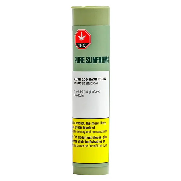 Image for Kush God Hash Rosin Infused Pre-Roll, cannabis pre-rolls by Pure Sunfarms