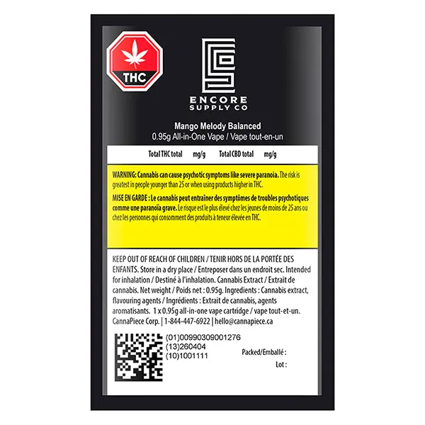 Mango Melody Balanced AIO (Disposable Vapes) by Encore Supply Co