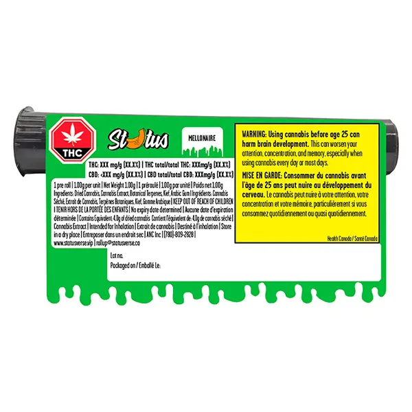 Mellonaire Liquid Diamond Infused Kief Coated Blunt (Blunts) by Status