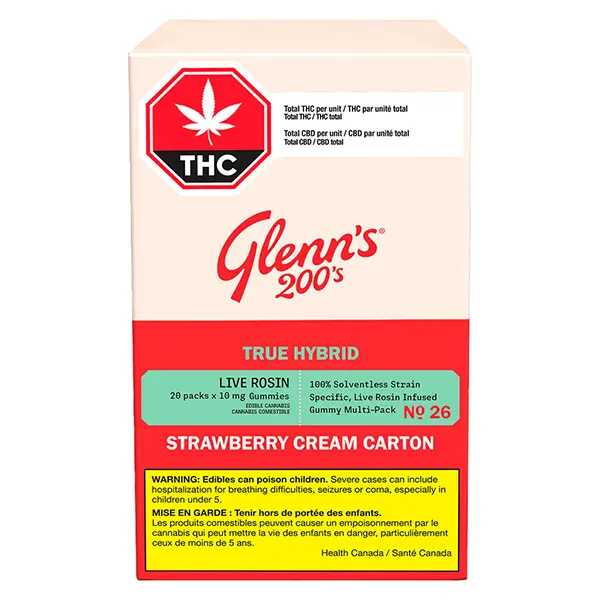 Image for No.26 Glenn's 200's True Hybrid Rosin - Strawberry Cream, cannabis gummies by Glenn's