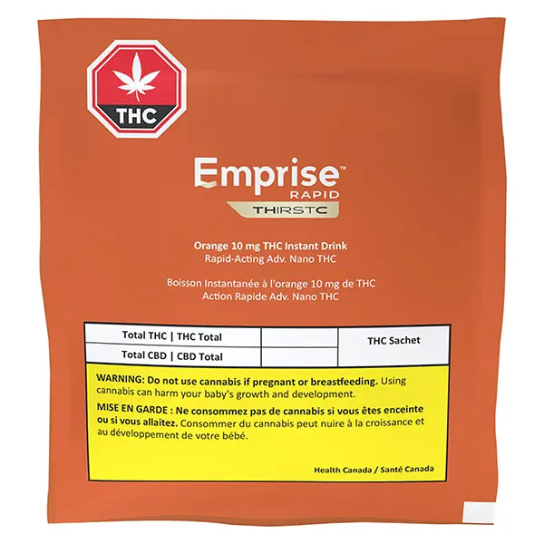 Image for Orange 10 THC Instant Drink, cannabis beverage mixers by Emprise