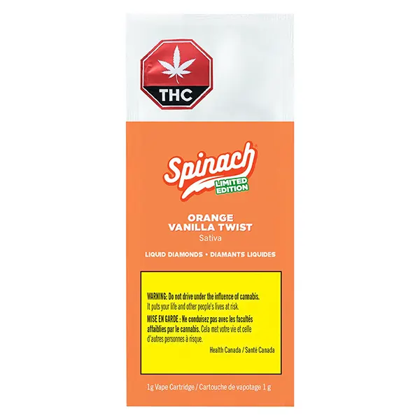 Image for Orange Vanilla Twist Liquid Diamonds 510 Thread Cartridge, cannabis 510 cartridges by Spinach