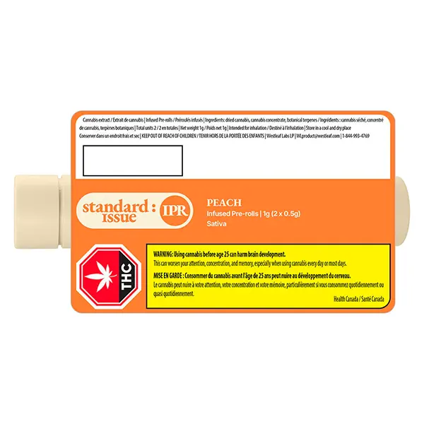 Peach Infused Pre-Roll (Pre-Rolls) by Standard Issue