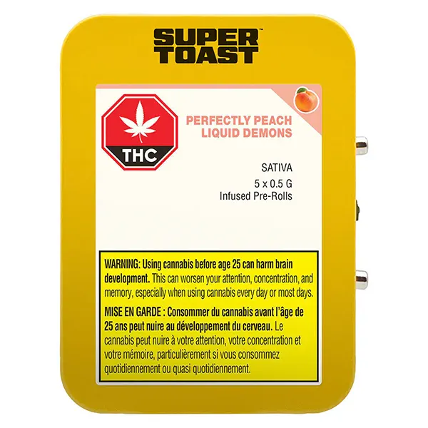 Image for Perfectly Peach Liquid Demons Infused Pre-Roll, cannabis pre-rolls by Super Toast
