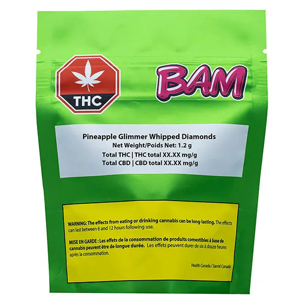 Image for Pineapple Glimmer Whipped Diamonds, cannabis isolates, distillates by BAM