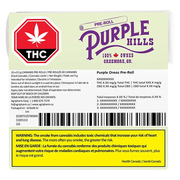 Purple Oreoz Pre-Roll (Pre-Rolls) by Purple Hills