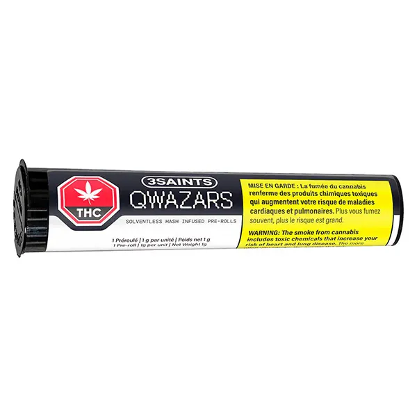 Qwazars - Solventless Hash Infused Joint (Hash, Kief) by 3Saints