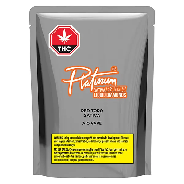 Image for Red Toro Liquid Diamond AIO Vape, cannabis disposable vapes by Platinum