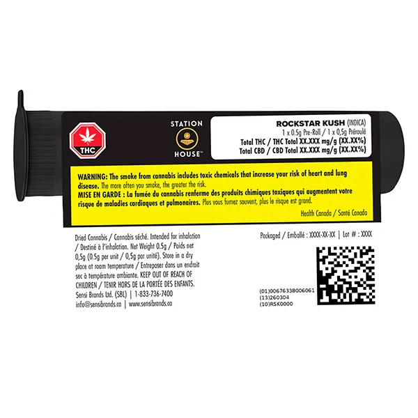 Image for Rockstar Kush Pre-Roll, cannabis pre-rolls by Station House