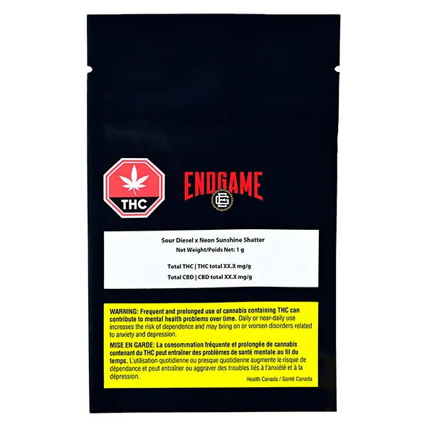 Image for Sour Diesel x Neon Sunshine Shatter, cannabis shatter, wax by Endgame