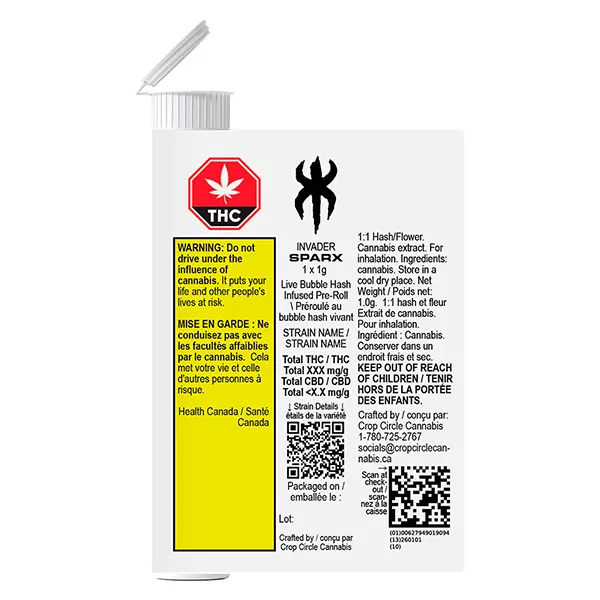 SPARX - Live Bubble Hash Infused Pre-Roll (Pre-Rolls) by Invader