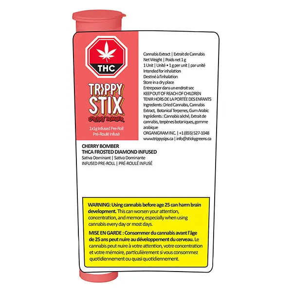 Trippy Stix DBL Diamond Pre-Roll - Cherry Bomber (Pre-Rolls) by Trippy Sips