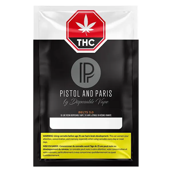 Image for Belts 3.0 Live Resin Disposable Vape AIO, cannabis vapes by Pistol and Paris