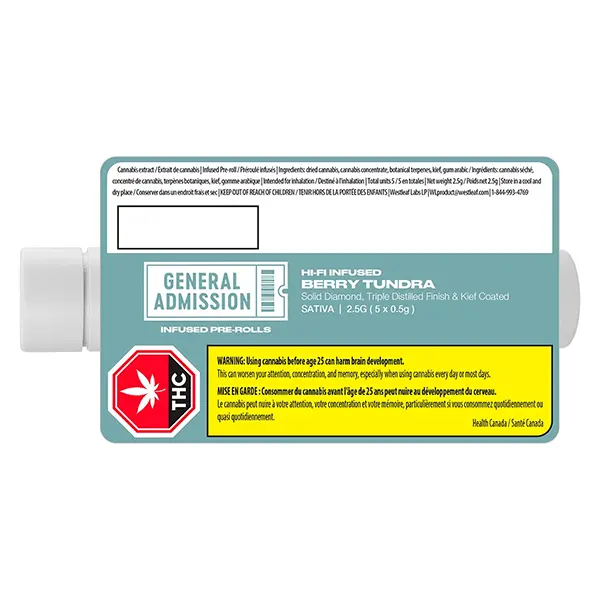 Image for Berry Tundra Hi-Fi Infused Pre-Roll, cannabis pre-rolls by General Admission