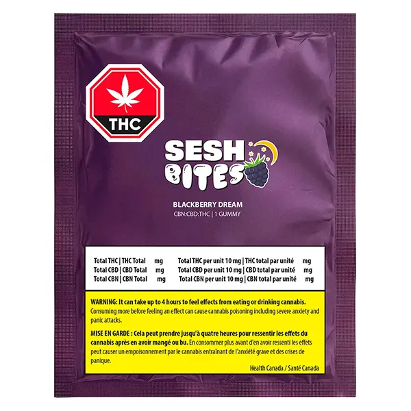 Image for Blackberry Dream 1:1:1 CBN:CBD:THC, cannabis edibles by SESH