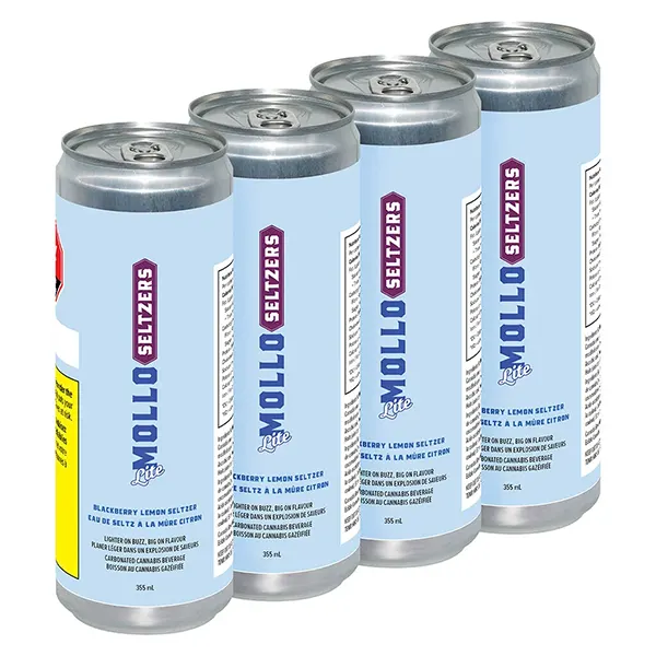 Image for Blackberry Lemon Seltzer 4pk, cannabis beverages by Mollo