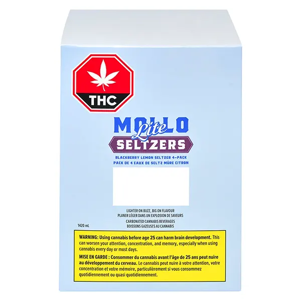 Image for Blackberry Lemon Seltzer 4pk, cannabis beverages by Mollo