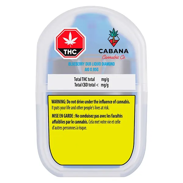 Image for Blueberry Dub Liquid Diamond AIO, cannabis vapes by Cabana Cannabis Co.
