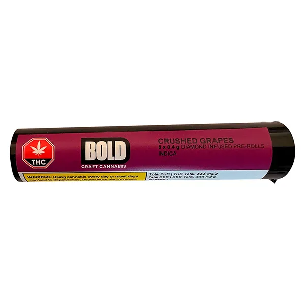 Image for Crushed Grapes Diamond Infused Pre-Roll, cannabis pre-rolls by BOLD