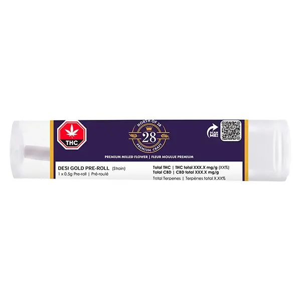 Image for Desi Gold Pre-Roll, cannabis pre-rolls by North of 28