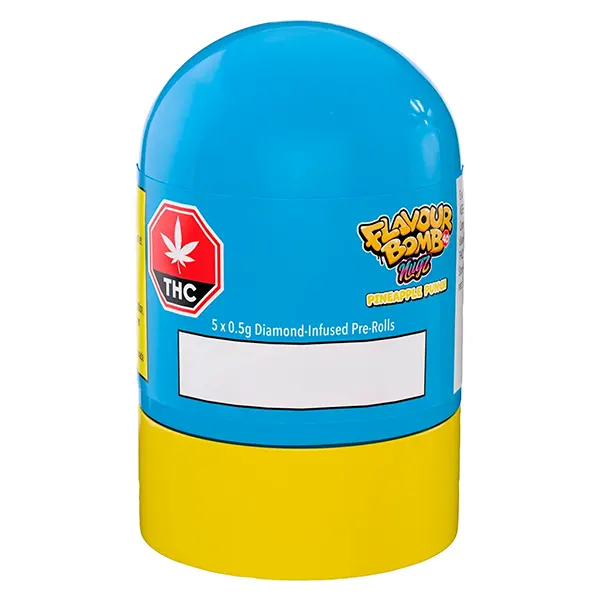 Image for Flavour Bomb 40 Pineapple Punch Diamond Infused Pre-Rolls, cannabis pre-rolls by Nugz