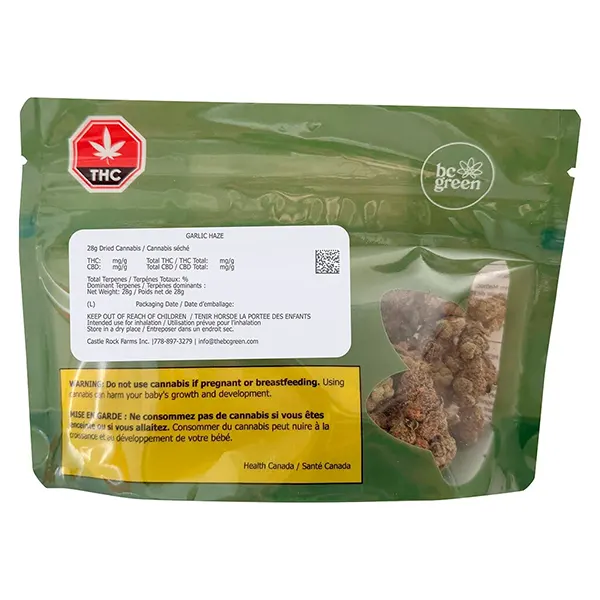 Image for Garlic Haze, cannabis dried flower by BC Green