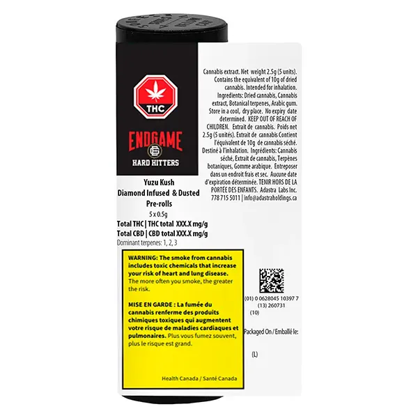 Image for Hard Hitters - Yuzu Kush - Diamond Infused & Dusted Pre-Roll, cannabis pre-rolls by Endgame