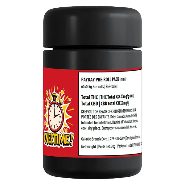 Image for Payday Pre-Roll Pack, cannabis all products by Overtime