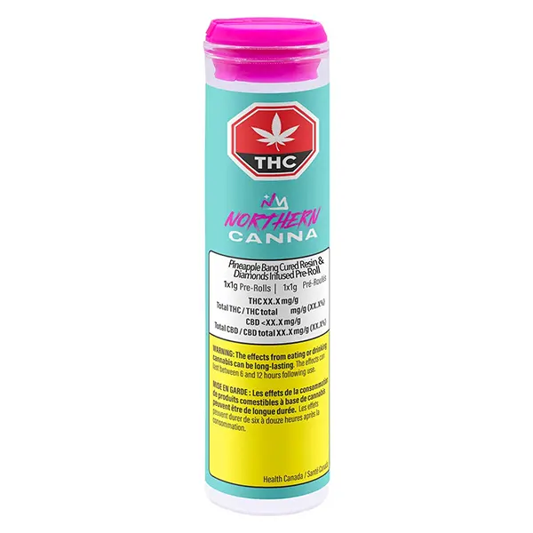 Image for Pineapple Bang Cured Resin and Diamonds Infused Pre-Roll, cannabis pre-rolls by Northern Canna
