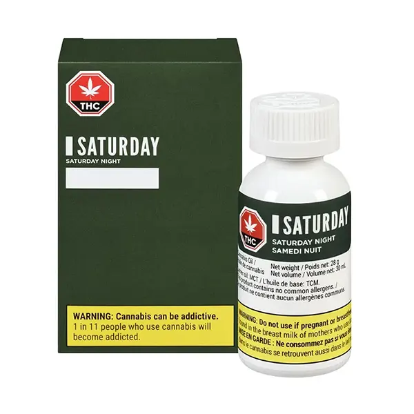 Saturday Night THC Oil (Bottled Oils) by Saturday
