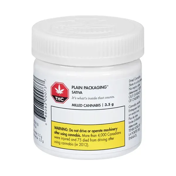Product image for Sativa Milled, Cannabis Flower by Plain Packaging