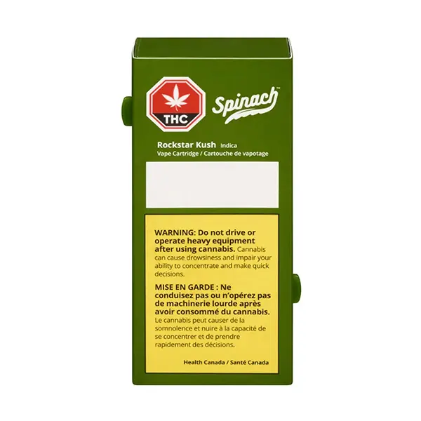Image for Rockstar Kush 510 Thread Cartridge, cannabis 510 cartridges by Spinach