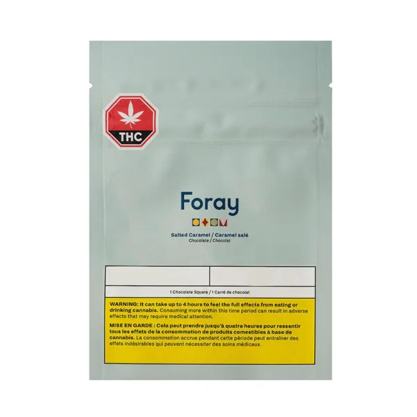 Image for Salted Caramel Chocolate Square, cannabis chocolates by Foray