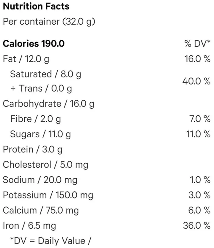 Houndstooth & Mocha Milk Chocolate Bar (Chocolates) Nutrition Table