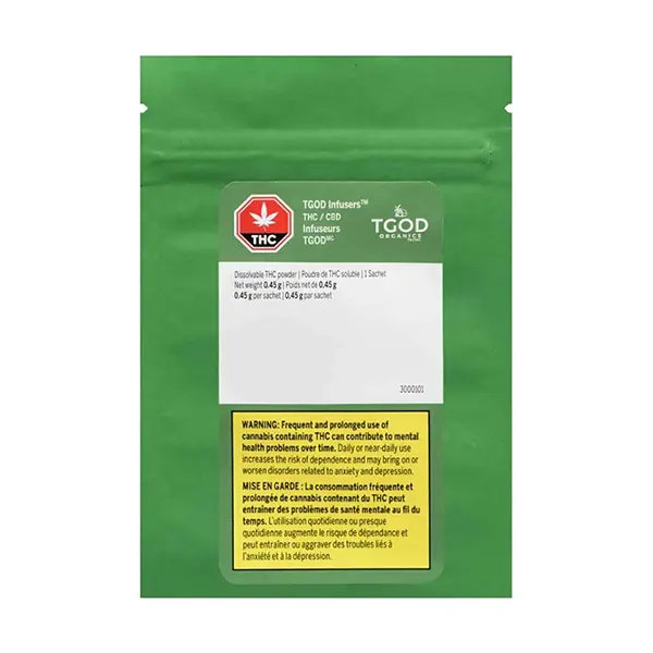 Dissolvable THC Powder (Beverage Mixers) by TGOD