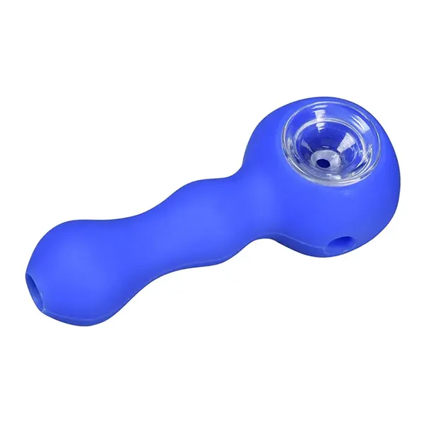 Product image for Silicone Classic Style Pipe with Lid, Cannabis Accessories by DabWare