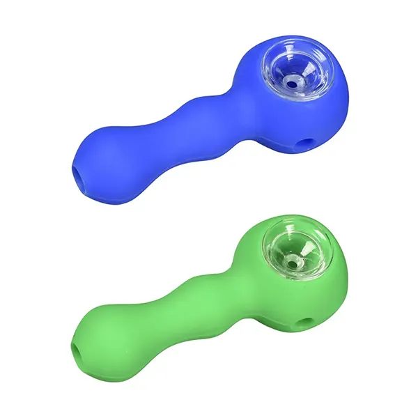 Image for Silicone Classic Style Pipe with Lid, cannabis all accessories by DabWare