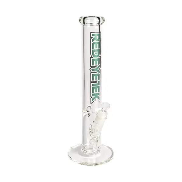 Thick Glass Water Bong /w Straight Base (15") (Bongs, Pipes, Rigs) by Red Eye Tek