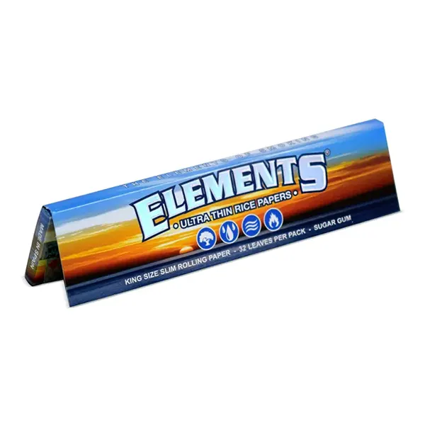 Thin Rice Rolling Papers - King Size (Papers, Trays, Cones) by Elements